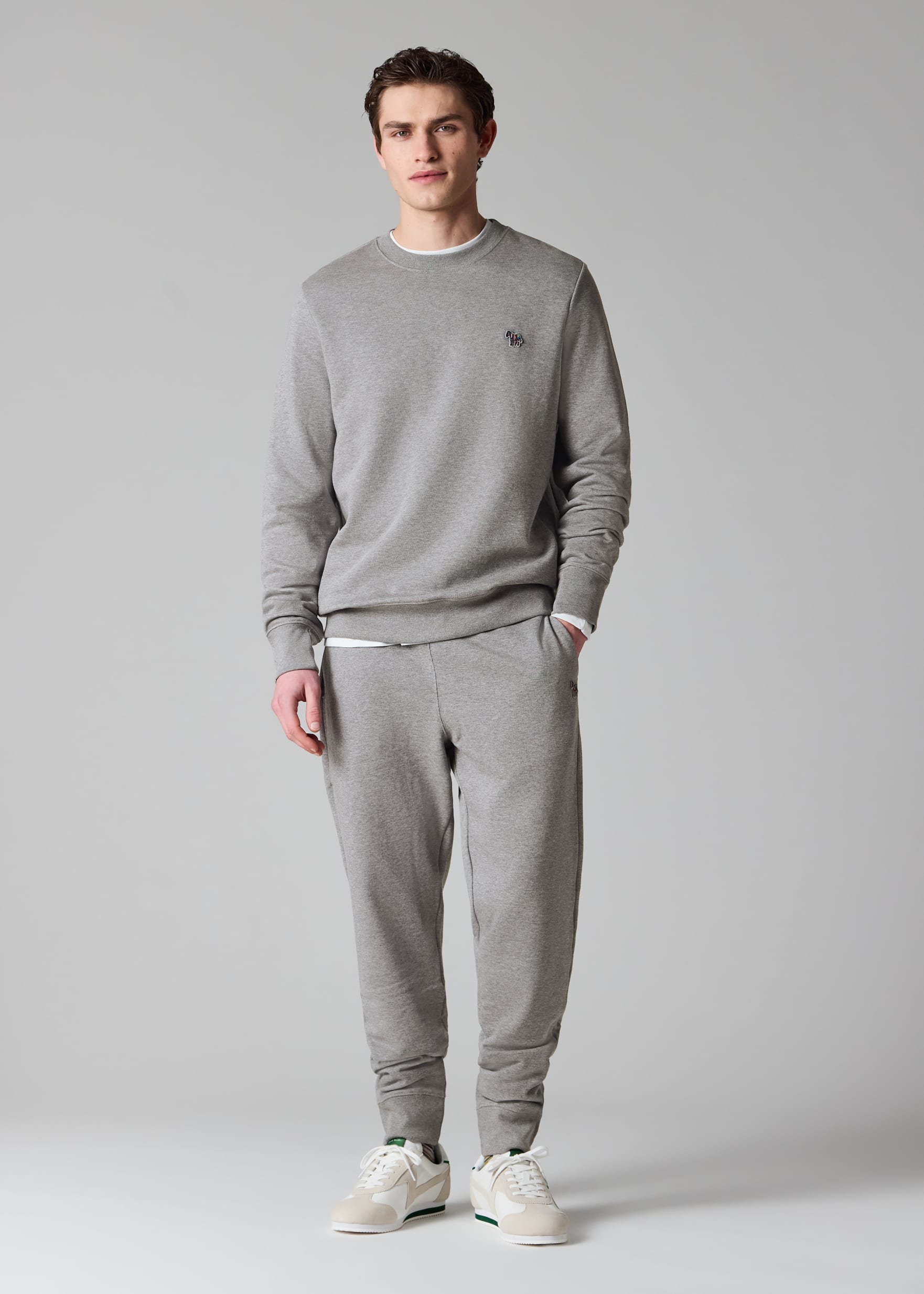 Paul Smith スウェット Men's Grey Cotton Zebra Logo Sweatshirt