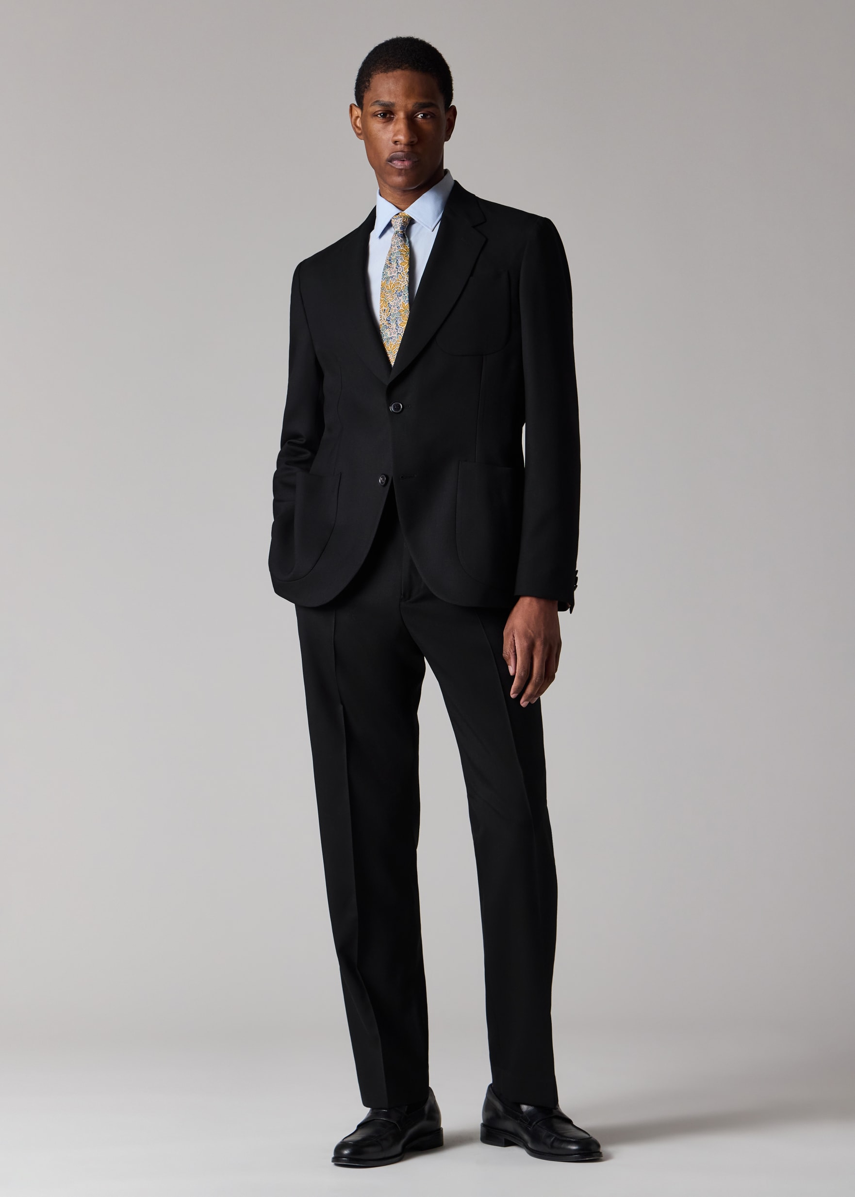 A Suit To Travel In - Black Wool Patch-Pocket Blazer