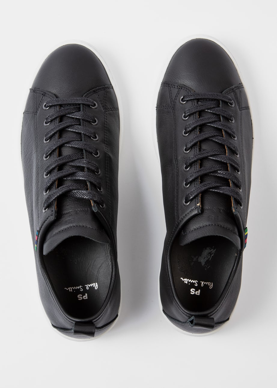 Black Calf Leather 'Miyata' Trainers Overhead