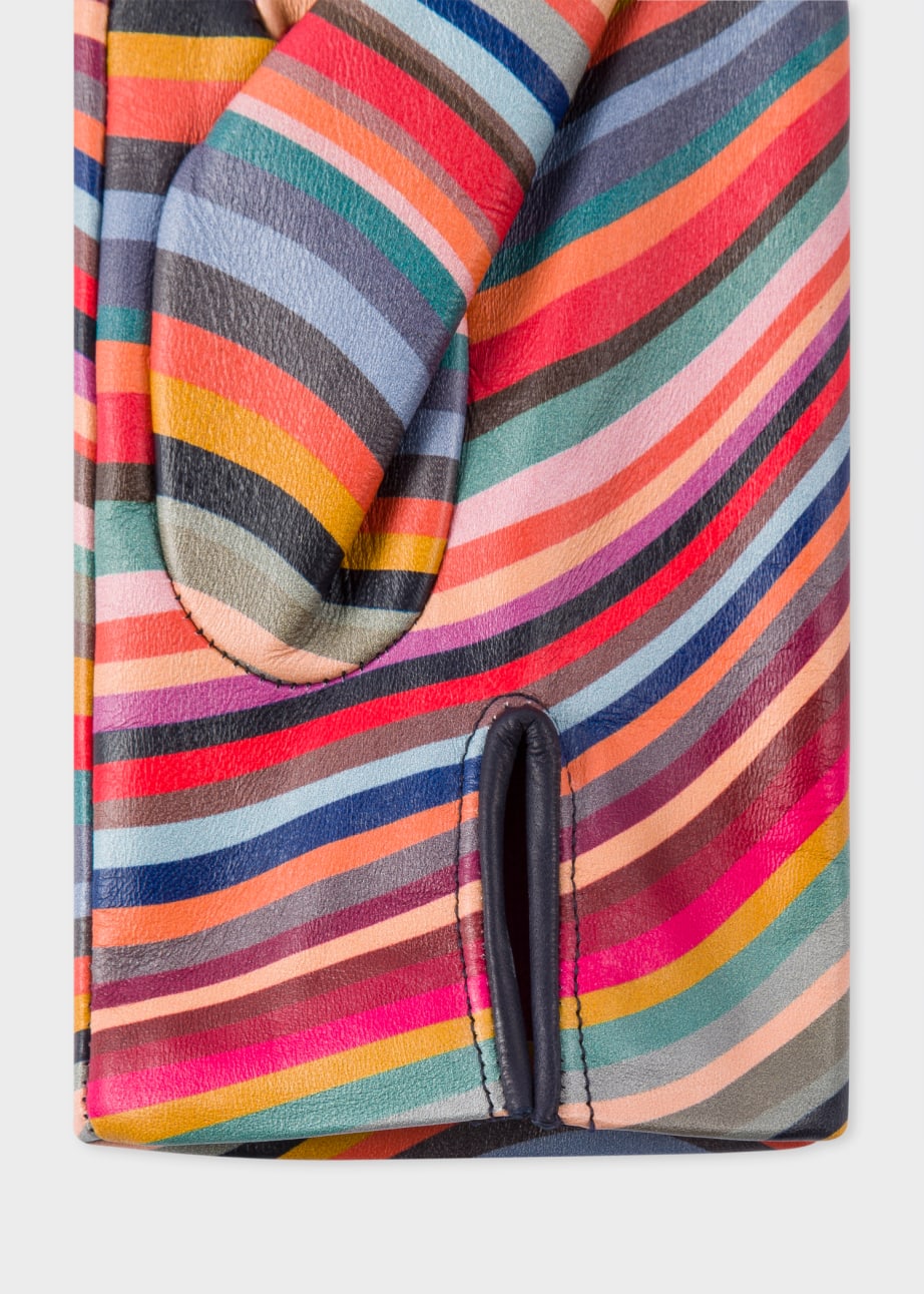Product View - Women's Swirl Print Leather Gloves by Paul Smith