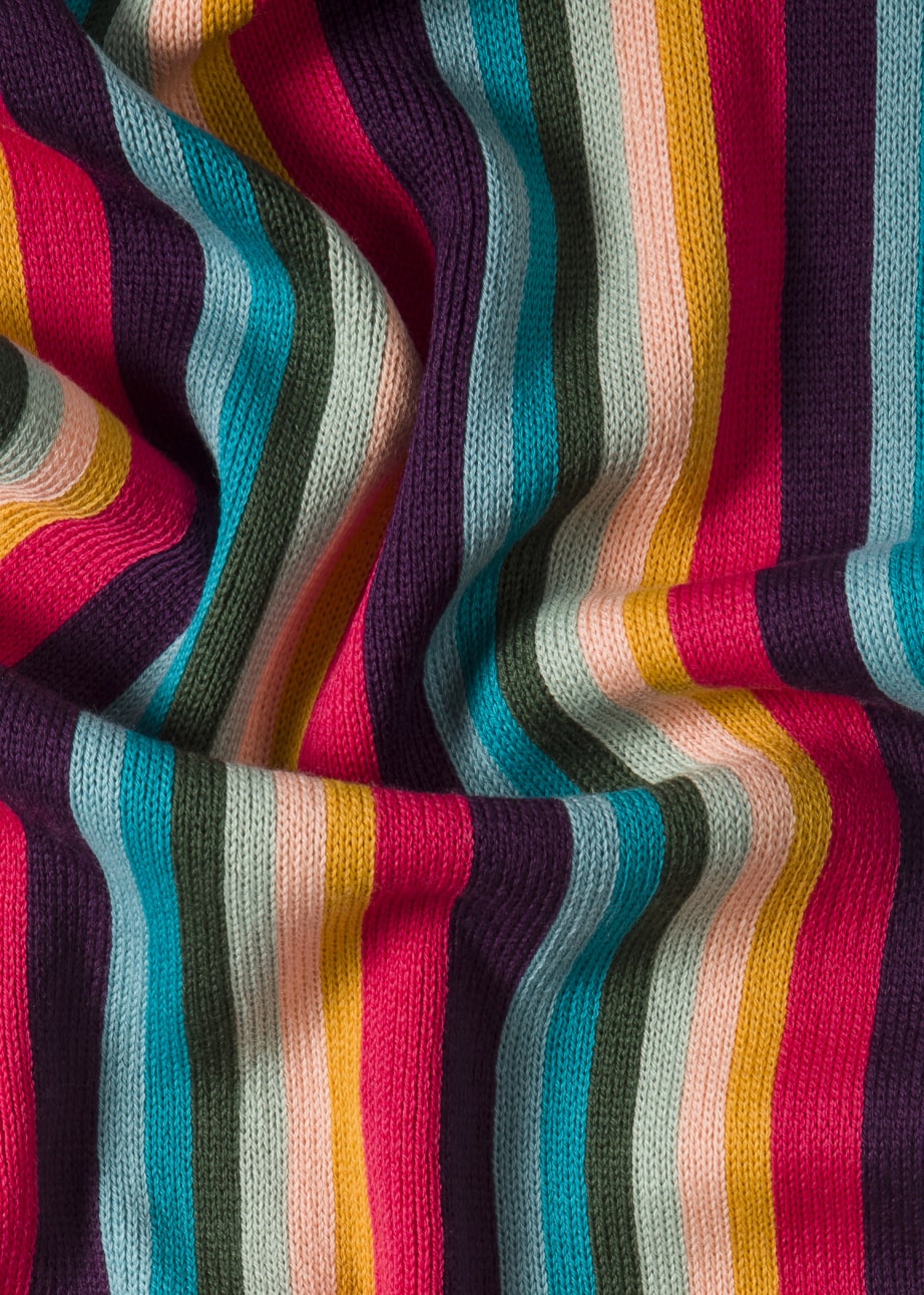 Detail View - Artist Stripe' Wool Scarf Paul Smith