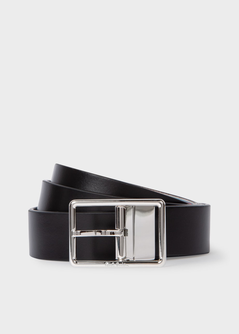 Product View - Leather 'Signature Stripe' Reversible Cut-To-Fit Belt by Paul Smith