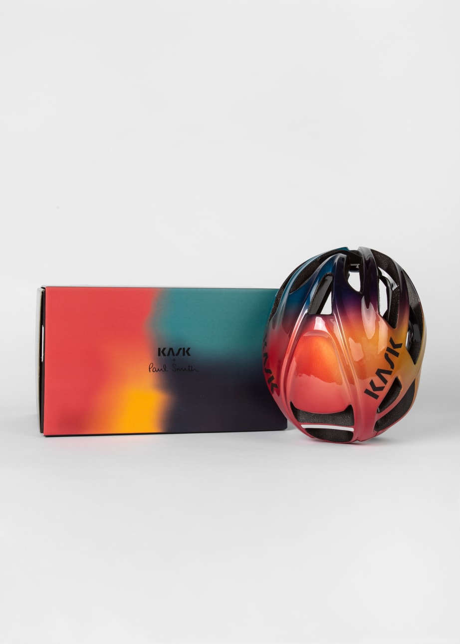 Detail View - Paul Smith + Kask 'Artist Stripe Fade' Protone Cycling Helmet Paul Smith