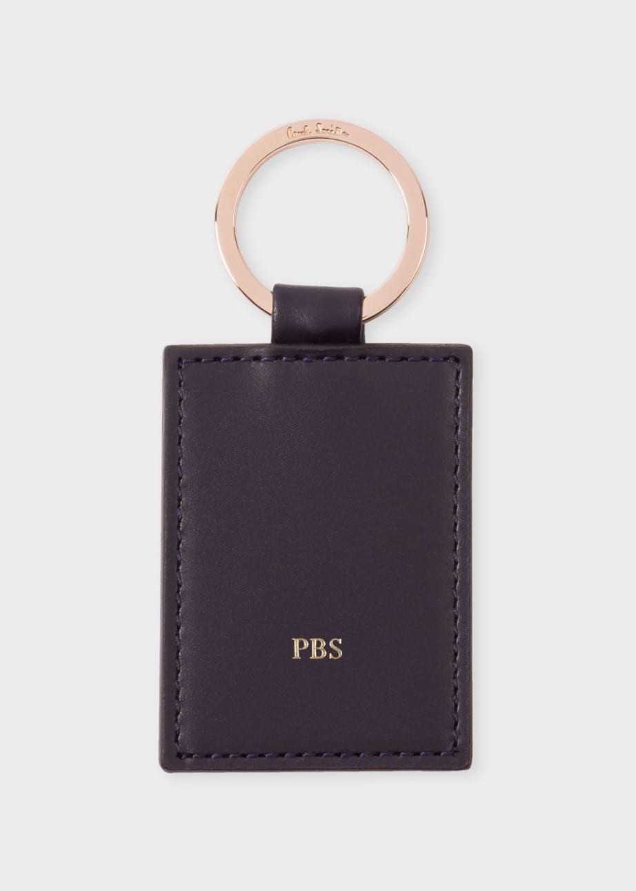 Monogrammed leather keyring outlet