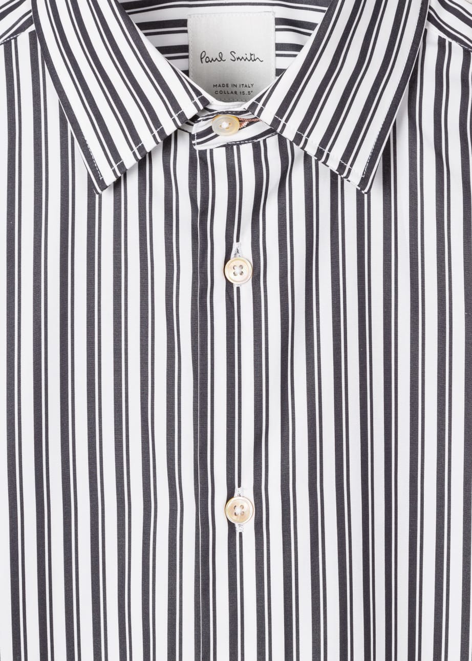 Men's James Shirt - Black/White Stripe main image 0