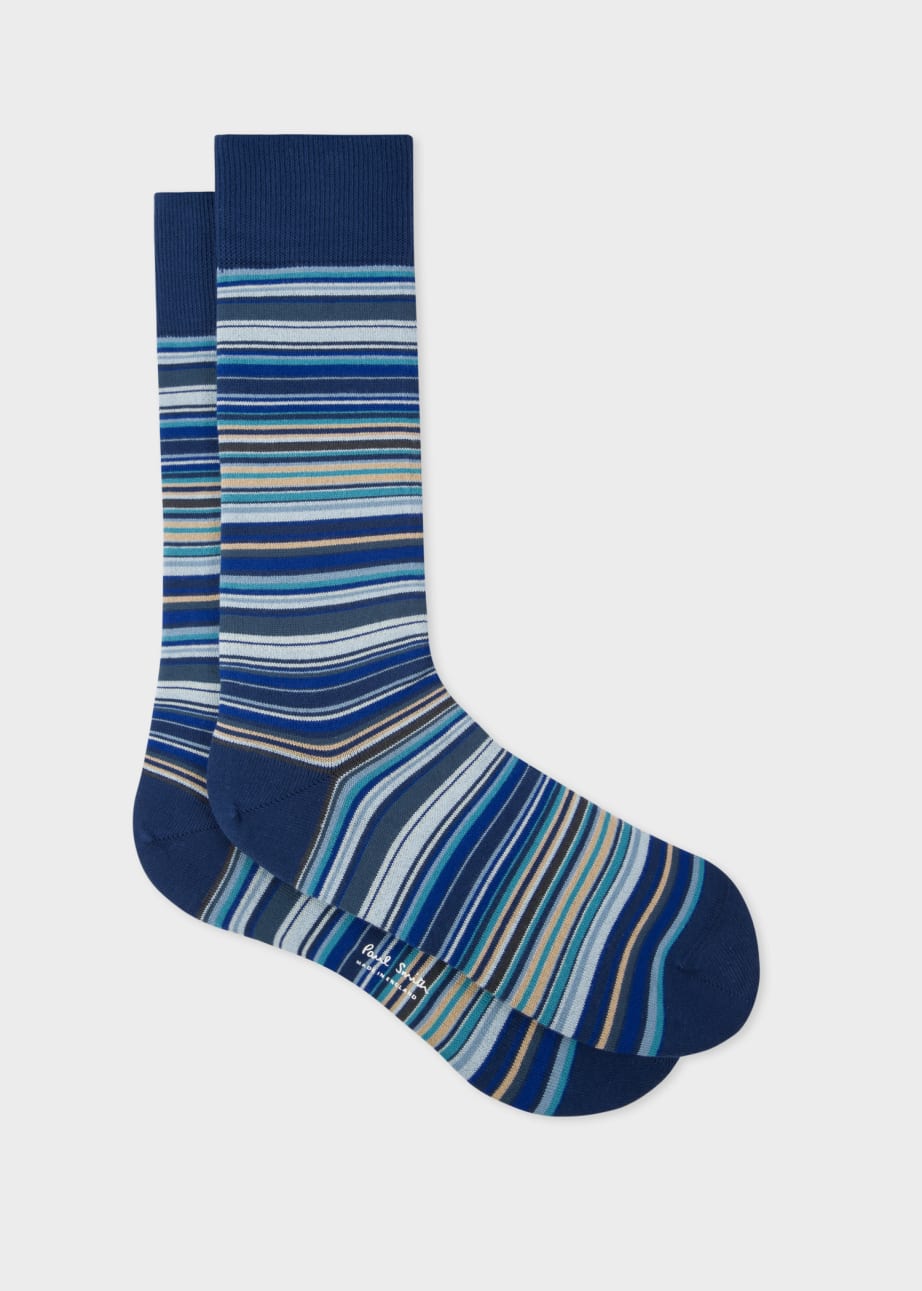 CLOSED Striped Sock in Sky Blue