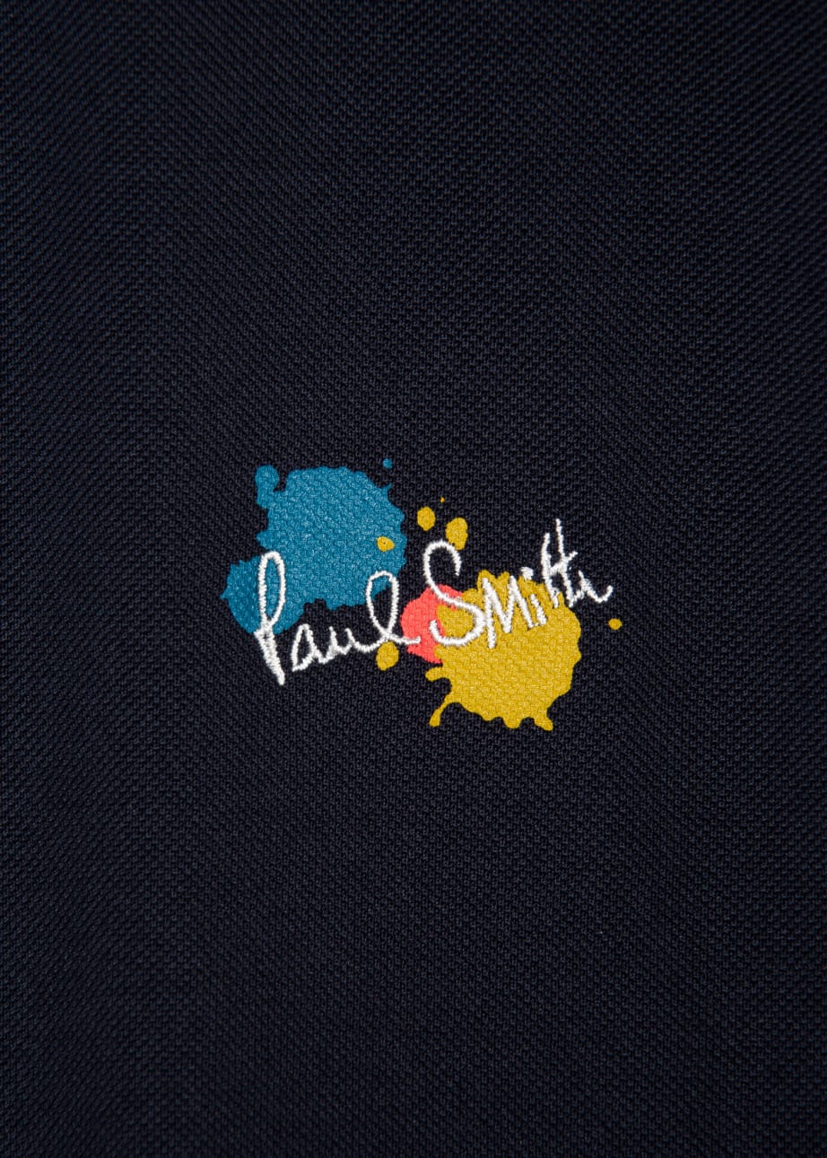 Men's Navy 'Paint Splatter' Polo Shirt by Paul Smith