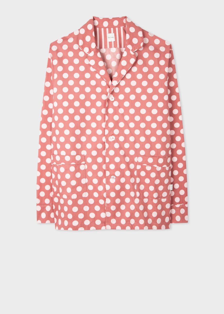 Unisex Red Polka Dot Cotton Pyjama Top