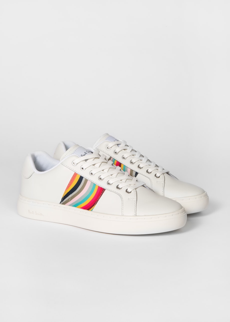 Product View - Women's White 'Lapin' Trainers With 'Swirl' by Paul Smith