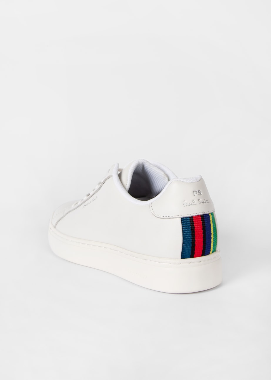 Detail View - White Leather 'Rex' Trainers Paul Smith