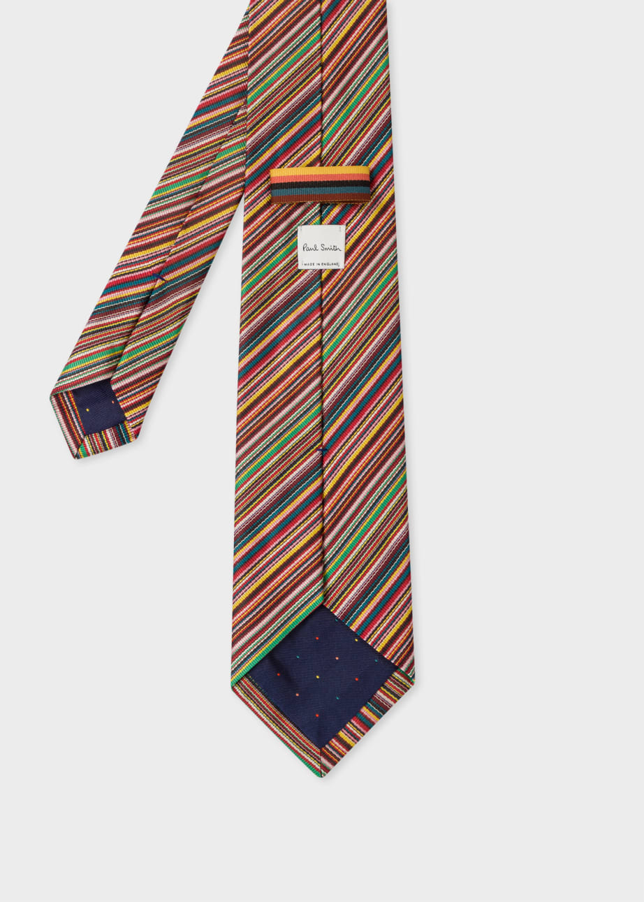 Back View - Signature Stripe' Silk Tie Paul Smith