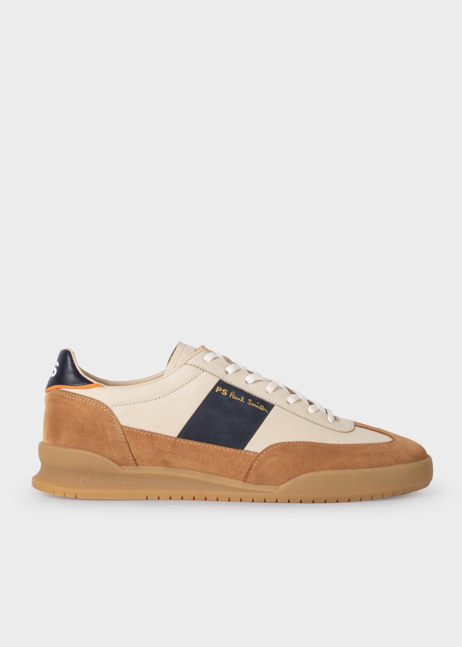 Men s Tan Beige Leather Suede Dover Trainers
