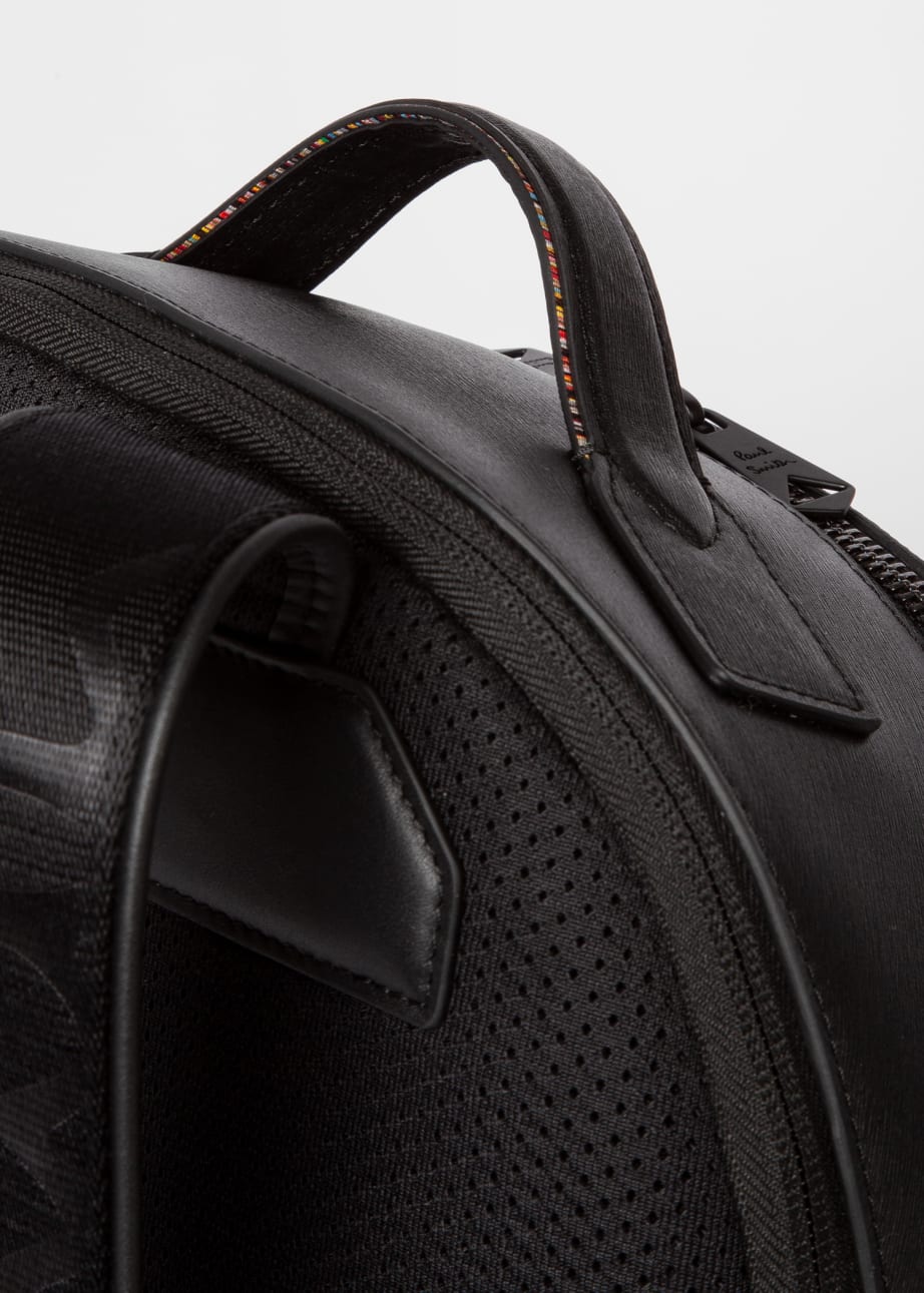 Embossed leather backpack outlet