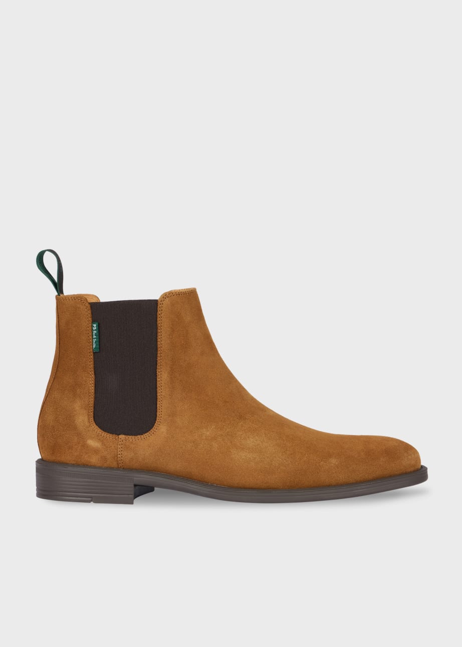 Detail View - Tan Suede 'Cedric' Boots Paul Smith