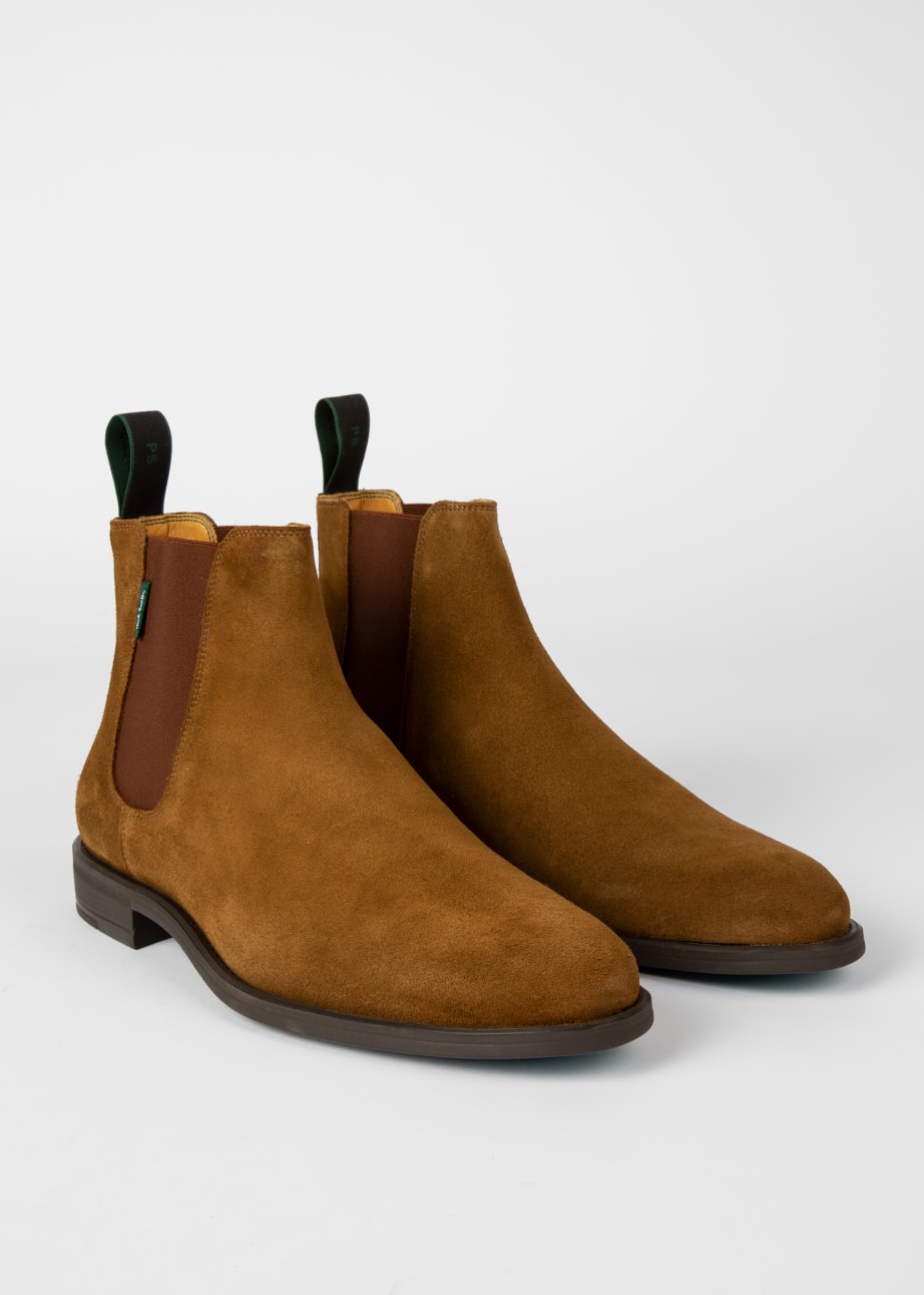 Pair View - Tan Suede 'Cedric' Boots Paul Smith