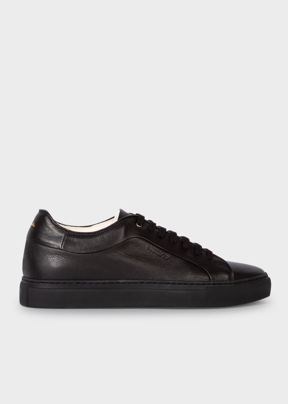 Detail View - Black Leather Eco 'Basso' Trainers Paul Smith