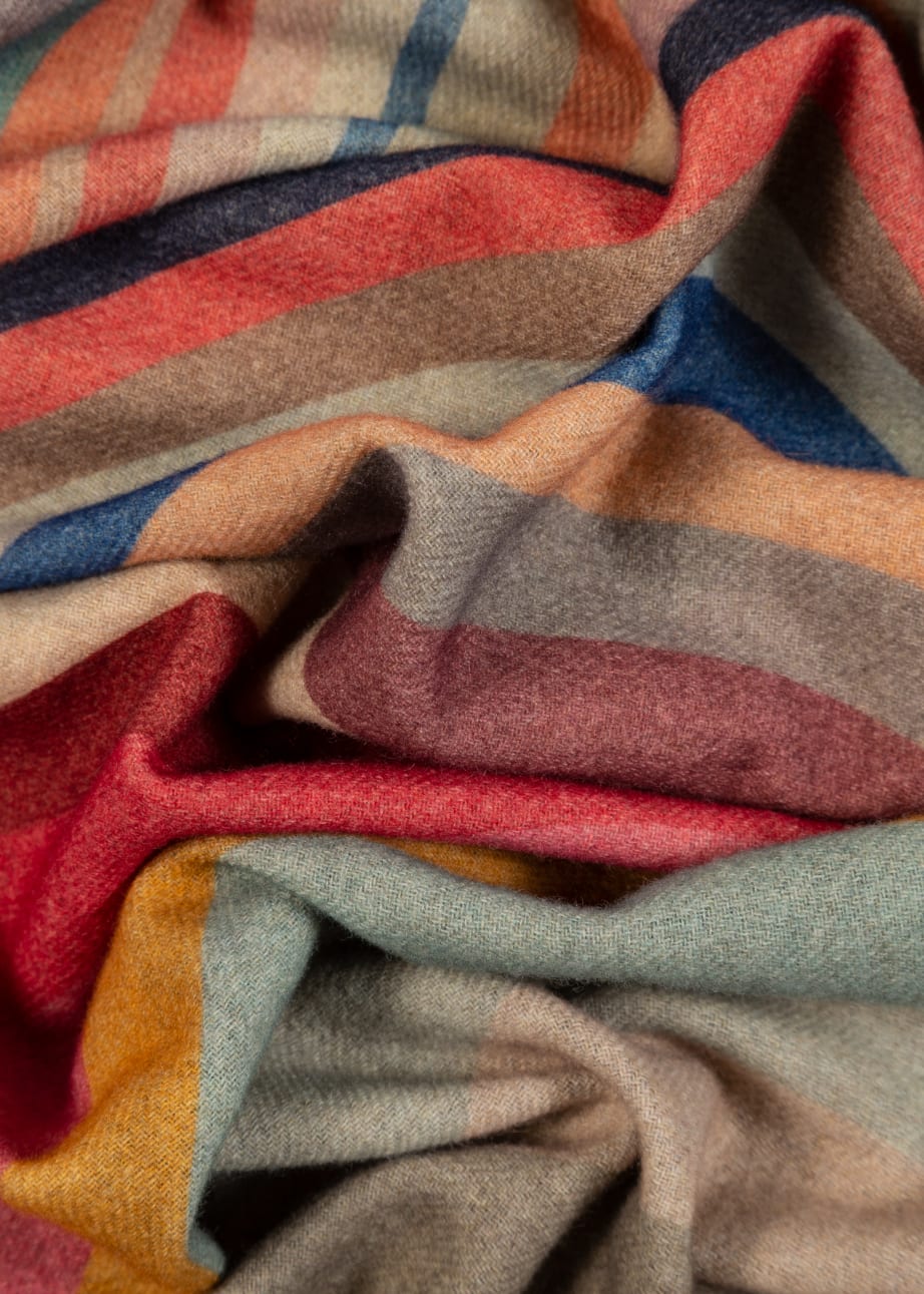 Product View - Wool-Cashmere 'Swirl' Stripe Scarf by Paul Smith