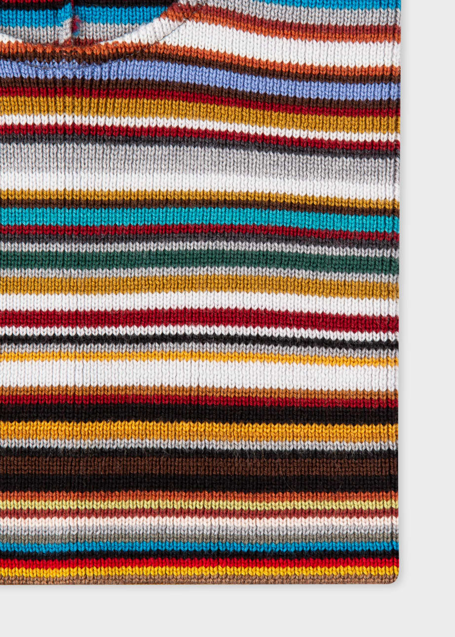Detail View - 'Signature Stripe' Wool Balaclava Paul Smith
