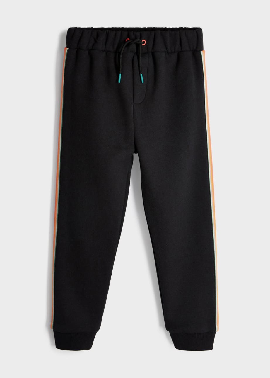 2 13 Years Black Artist Stripe Joggers