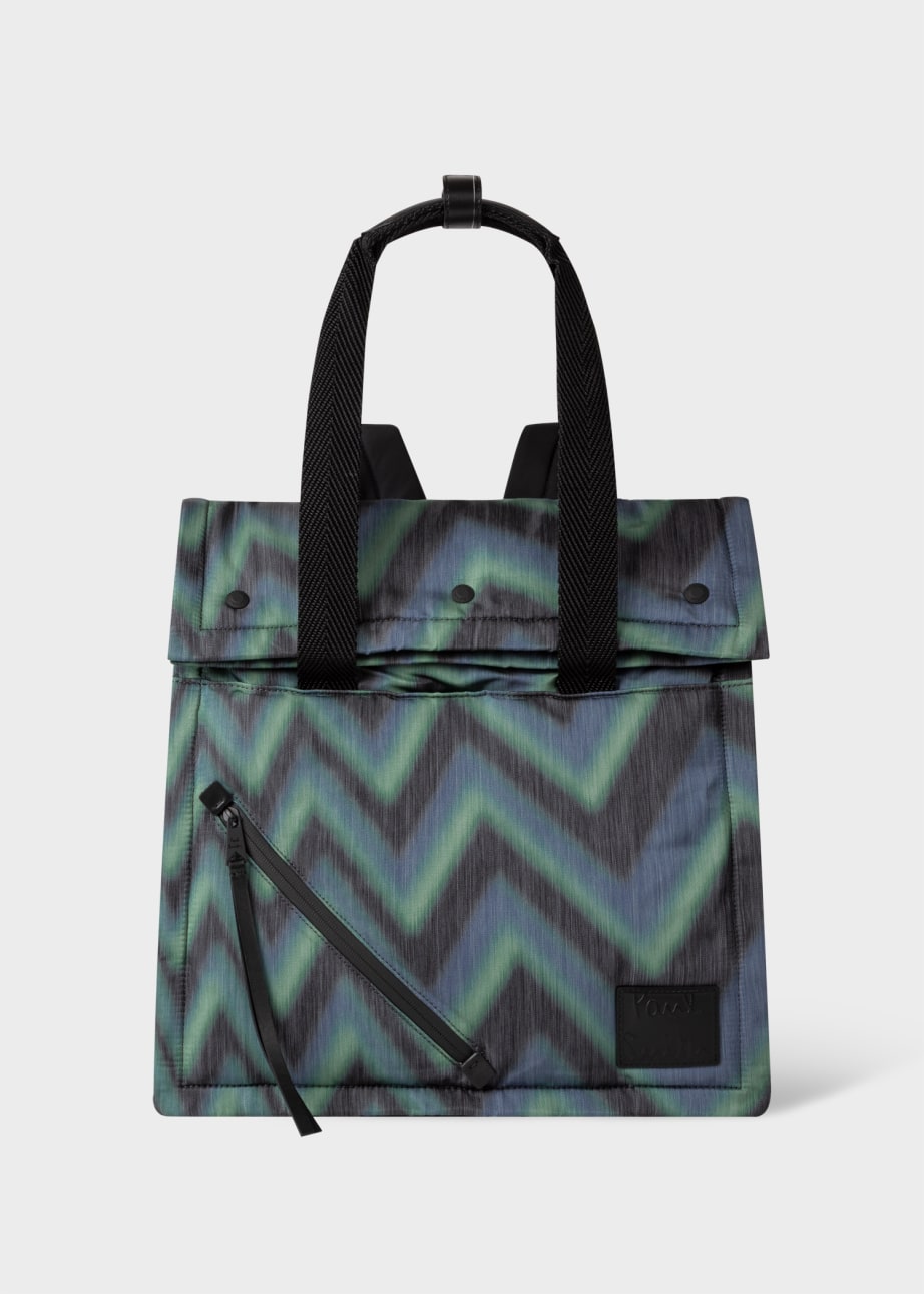 Recycled Polyester 'Zig Zag' Two-Way Tote Bag