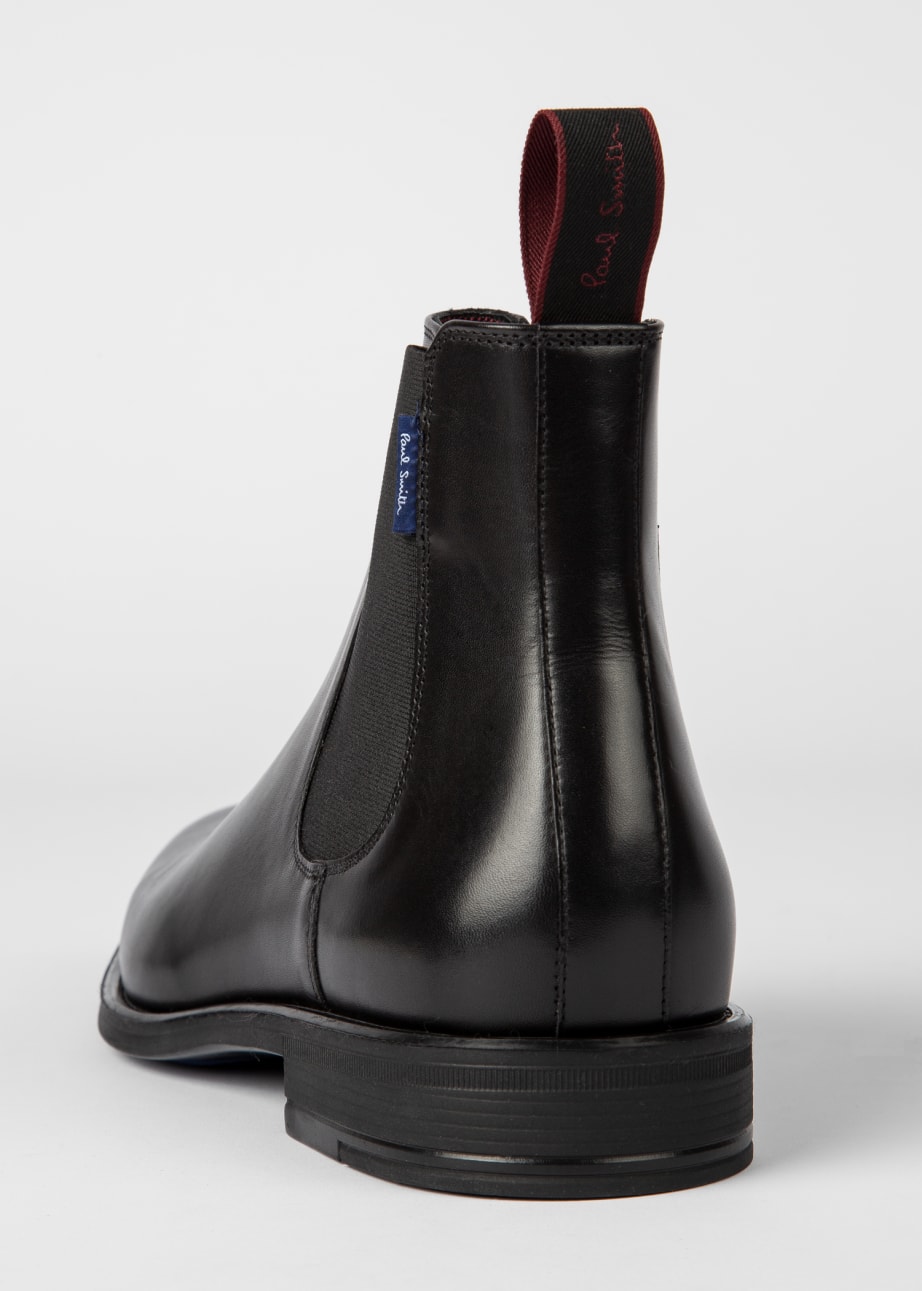 Detail View - Black Leather 'Cedric' Boots Paul Smith