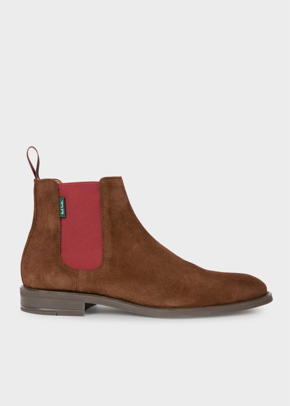 Detail View - Brown Suede 'Cedric' Boots Paul Smith
