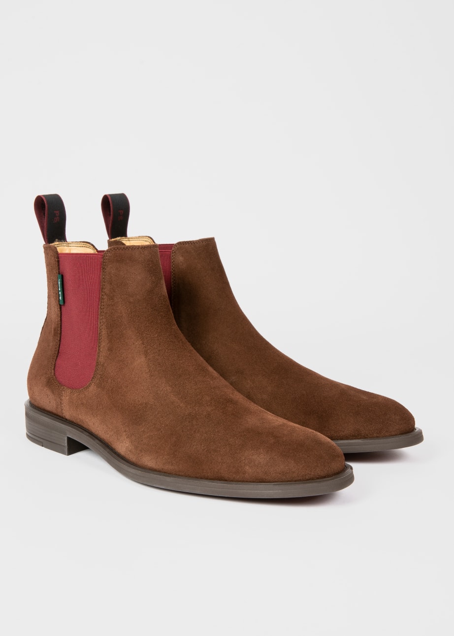 Pair View - Brown Suede 'Cedric' Boots Paul Smith