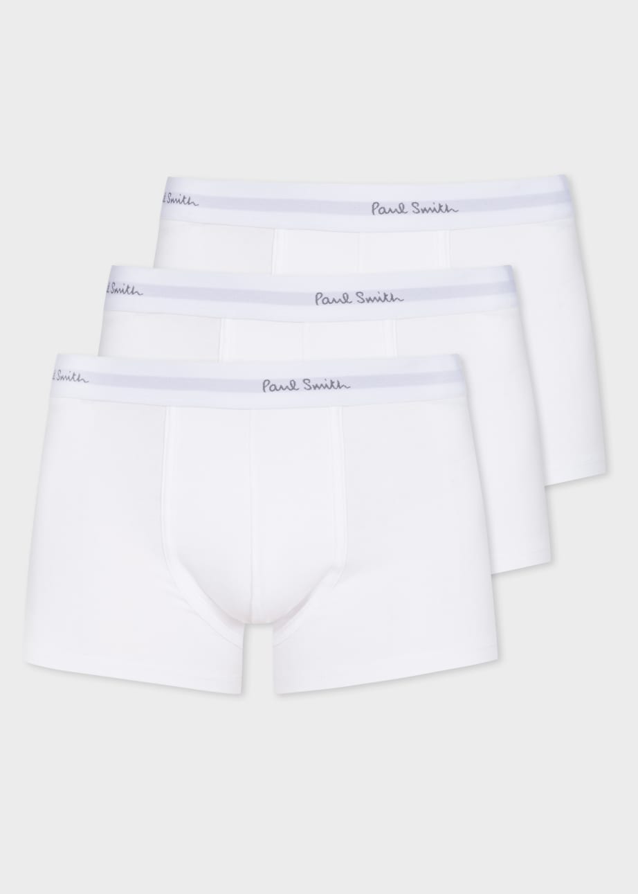 Product view - White Organic Cotton Boxer Briefs Three Pack