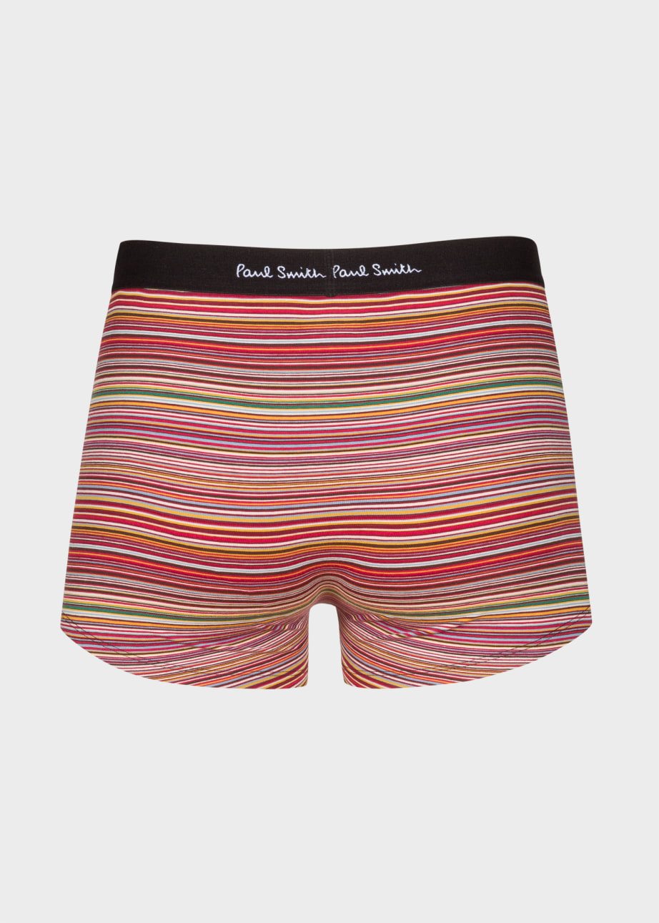 Product View - Organic Cotton 'Signature Stripe' and Plain Boxer Briefs Three Pack by Paul Smith