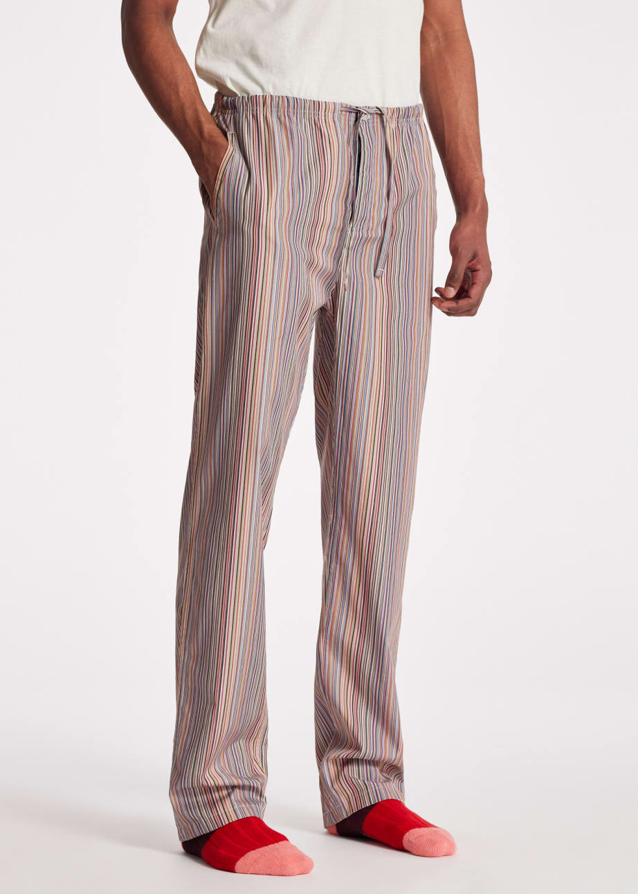 Model View - Signature Stripe' Pyjama Bottoms Paul Smith