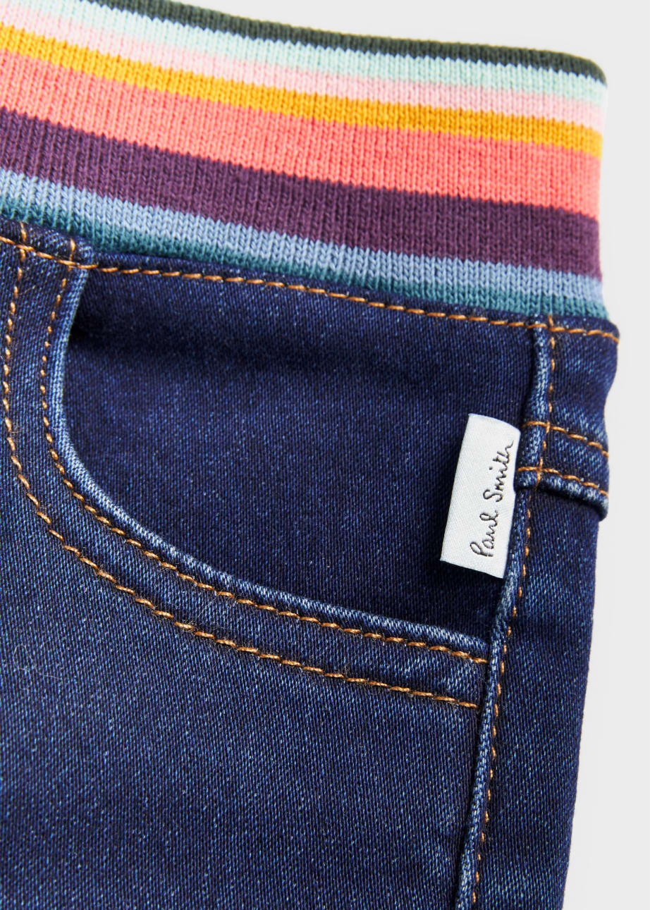 Babyhug Cotton Full Length Solid Washed Denim Jeans with Stretch - Lavendor