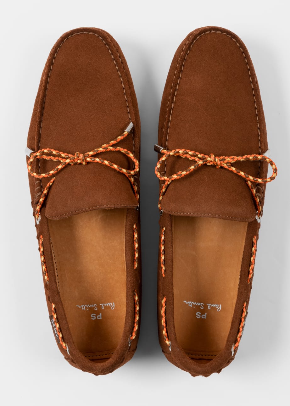 Pair View - Tan Suede 'Springfield' Driving Loafers Paul Smith