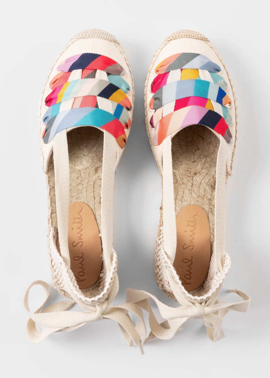 Women's Ivory 'Kira' 'Swirl' Platform Sandals