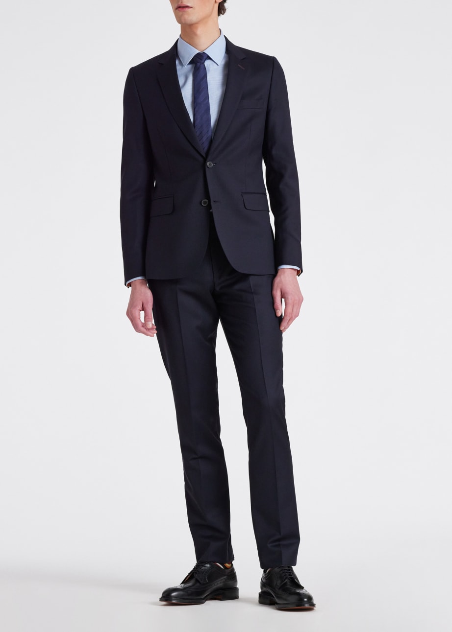 Men's Dark Navy 2 Button Wool Dress Suit main image 0