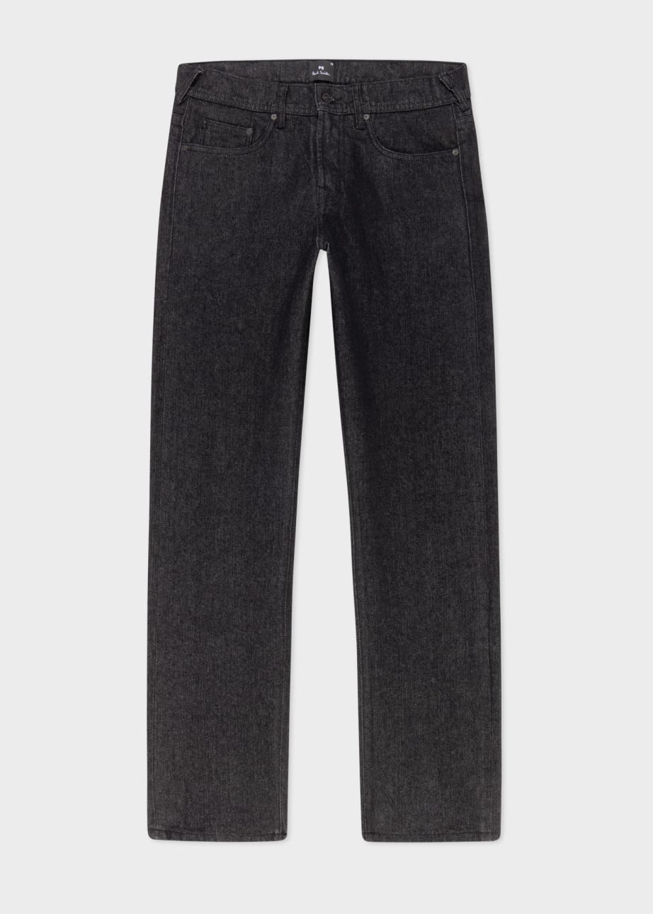 Standard-Fit Black Denim Jeans