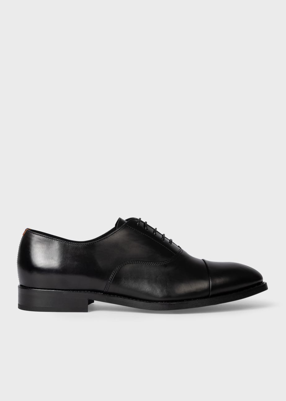 Detail View - Black Leather 'Bari' Shoes Paul Smith