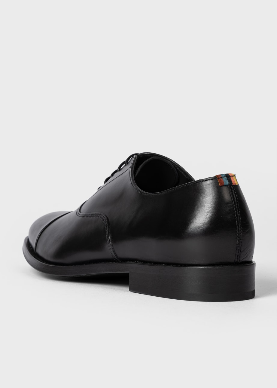 Detail View - Black Leather 'Bari' Shoes Paul Smith