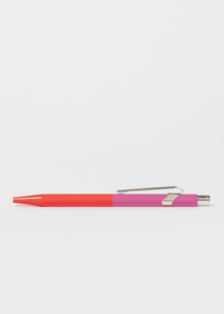 Front View - Caran d'Ache + Paul Smith - 849 Red & Pink Ballpoint Pen Paul Smith