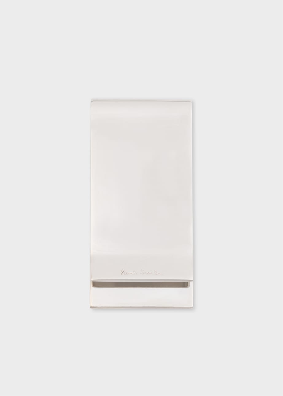 Product View - Silver 'Signature Stripe' Money Clip by Paul Smith