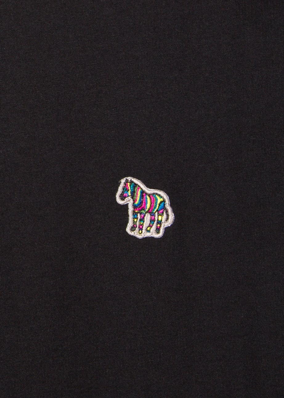 Detail View - Black Cotton Zebra Logo T-Shirt Paul Smith