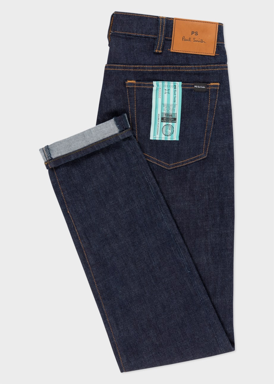 Detail View - Slim-Fit 'Crosshatch Stretch' Jeans Paul Smith