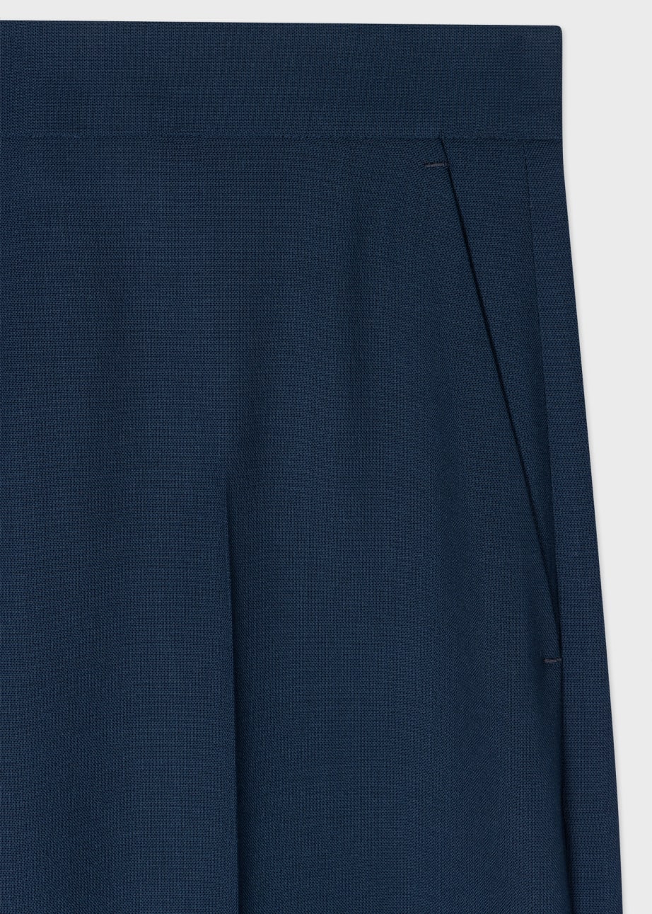 Paul Smith S Navy Wool Drawstring Trousers W2R-133T-E20682 49 main image 1