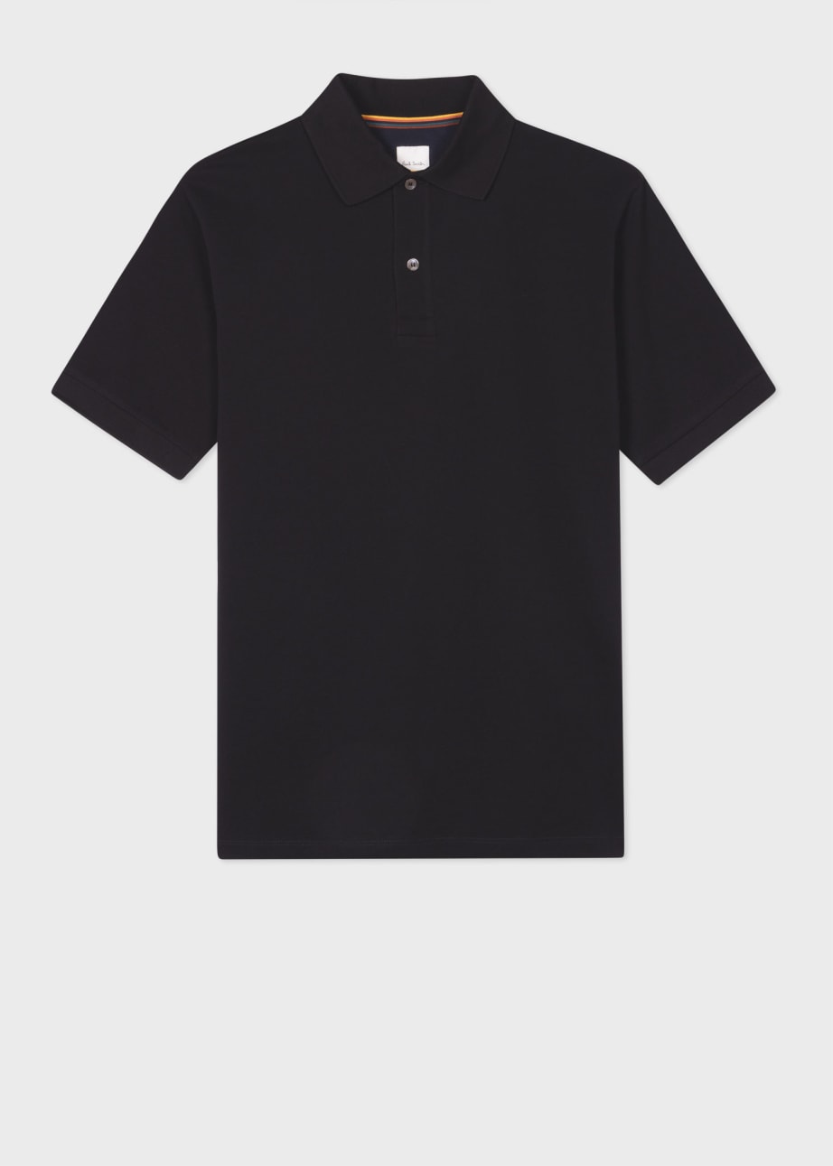 Front View - 'Artist Stripe' Placket Polo Shirt Paul Smith