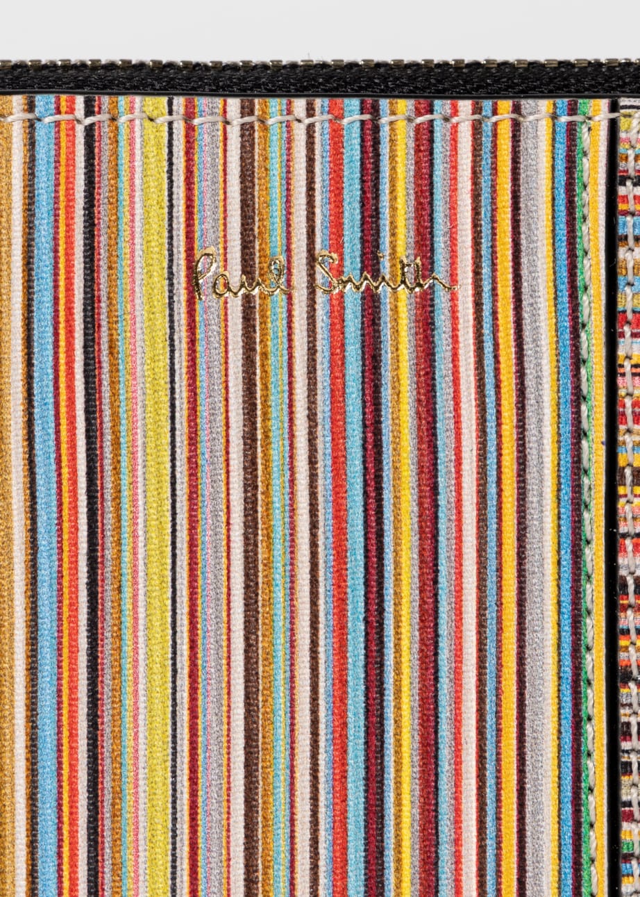 Product View - Leather 'Signature Stripe' Zip-Around Purse by Paul Smith