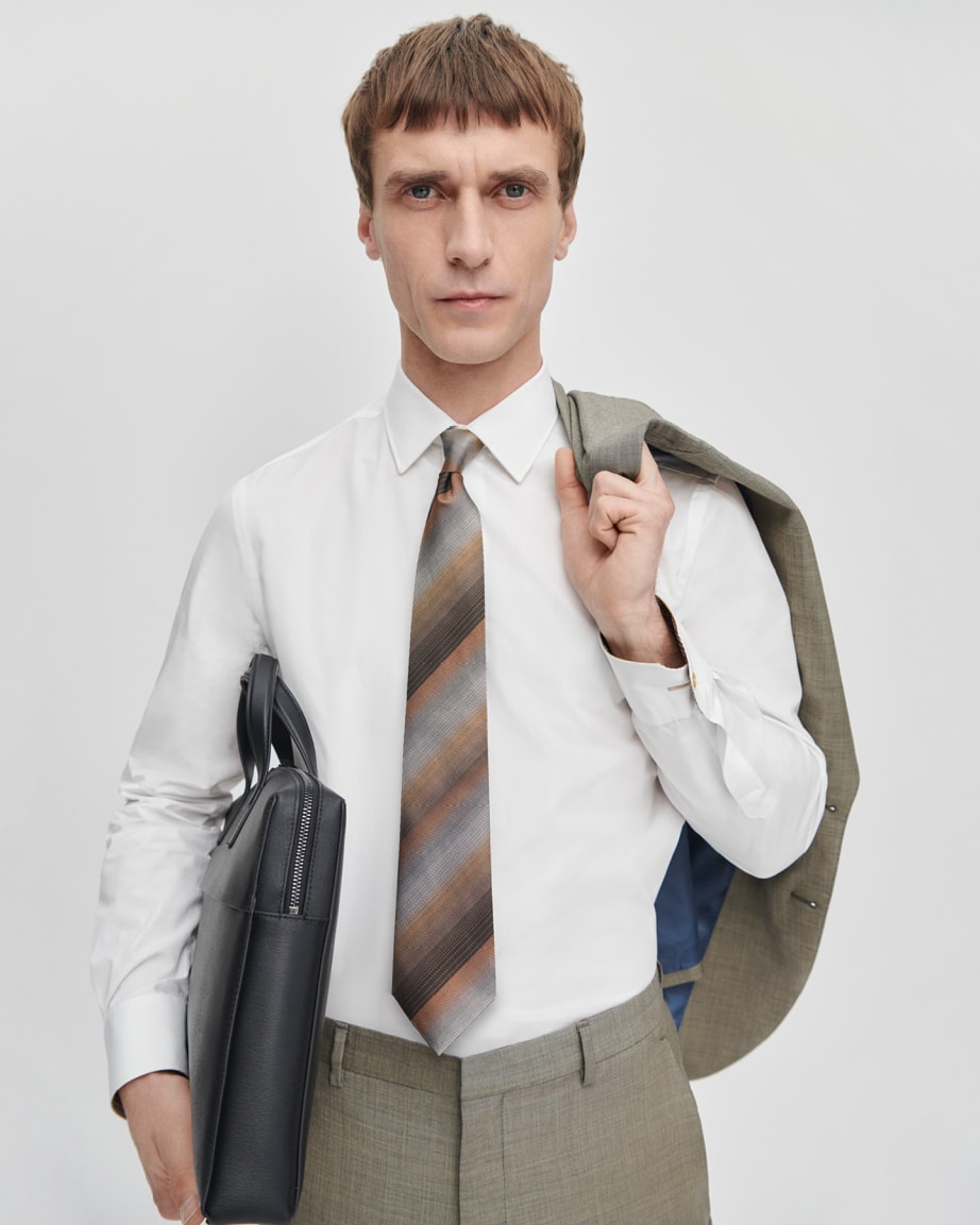 Men's Solid Black Relaxed Fit Shirt with Contrast White Stitch Detailing