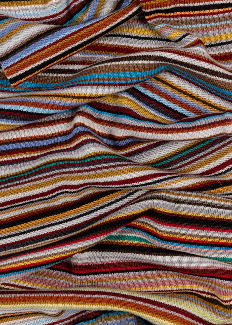 Striped 100% Merino Wool Scarf for Women