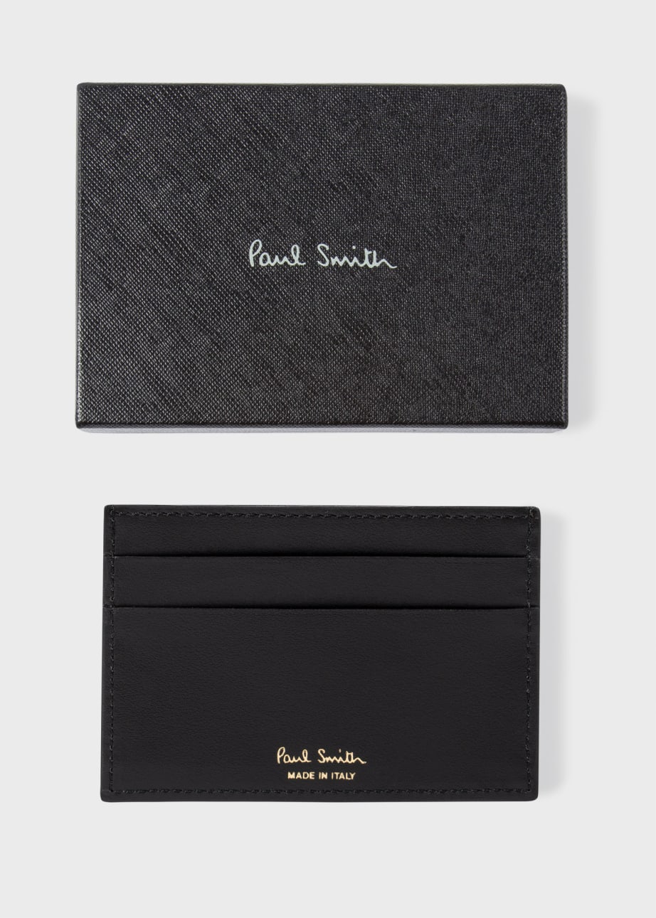 Product View - Black Leather 'Year Of The Dragon' Card Holder by Paul Smith