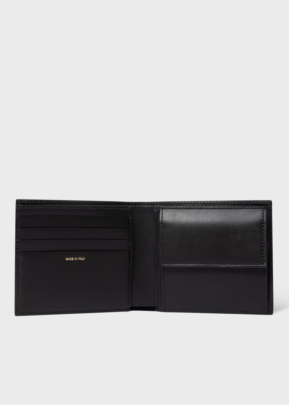 Detail View - Black 'Signature Stripe Block' Billfold And Coin Wallet Paul Smith