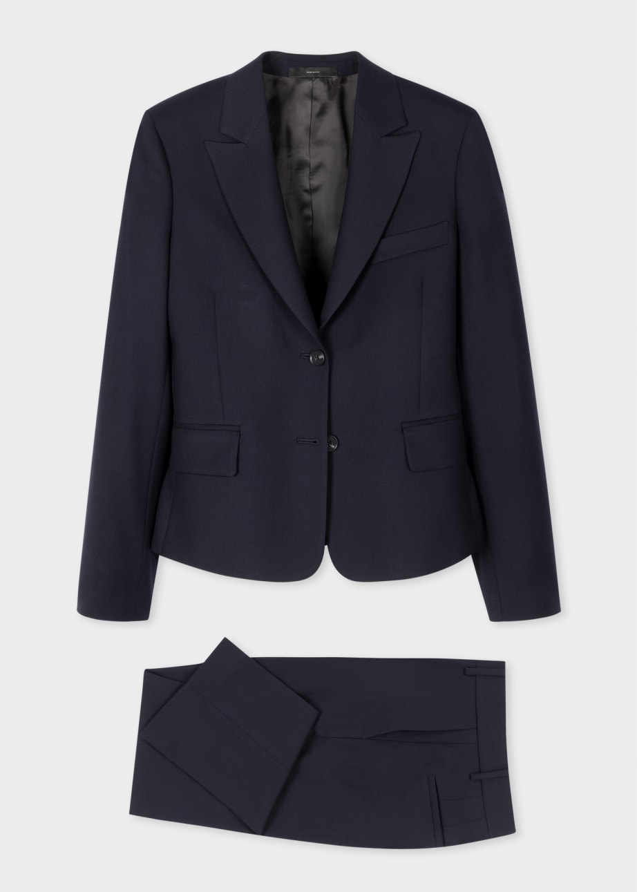 Product View - Women's Slim-Fit Navy Wool Cropped 'A Suit To Travel In' by Paul Smith