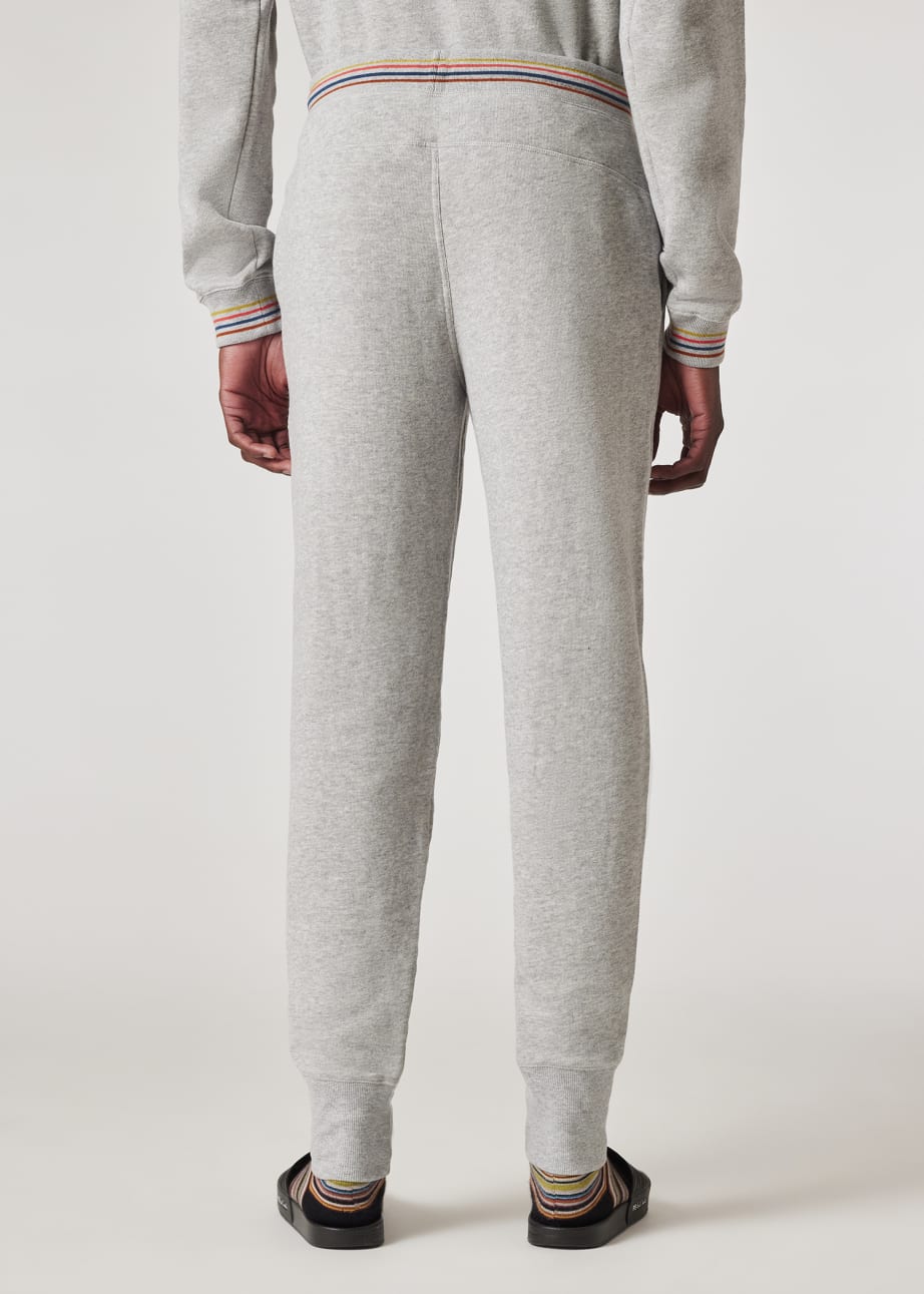 Grey Cotton 'Artist Stripe' Lounge Pants